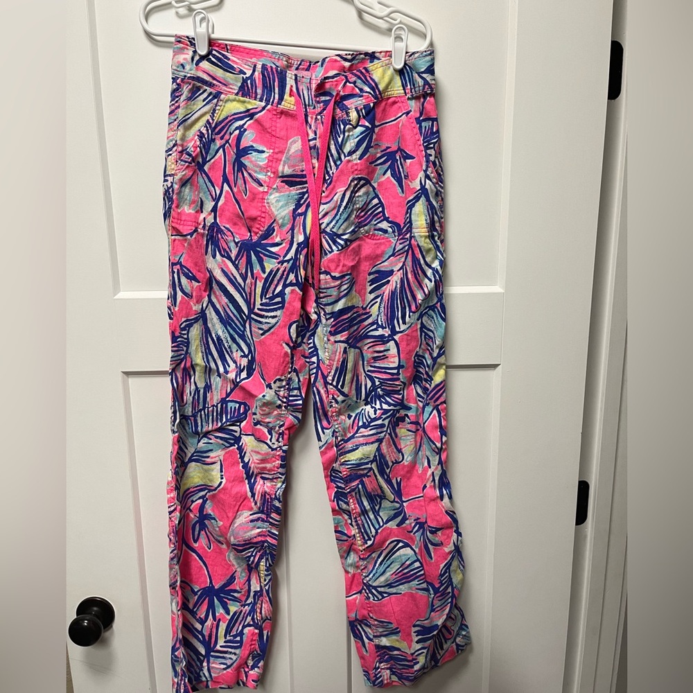 EUC! Women’s Lily Pulitzer linen pants. size 4